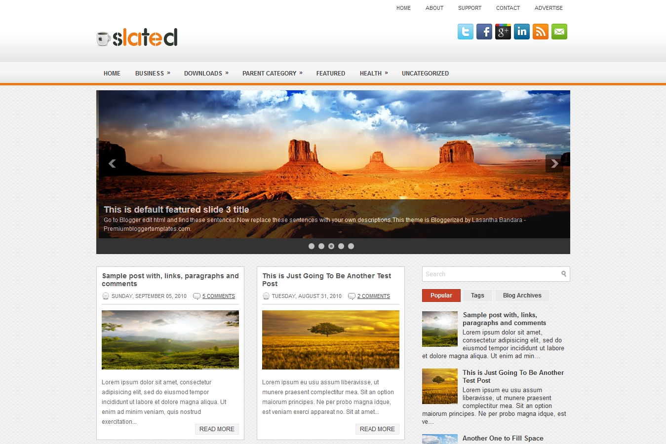 Slated Blogger Template