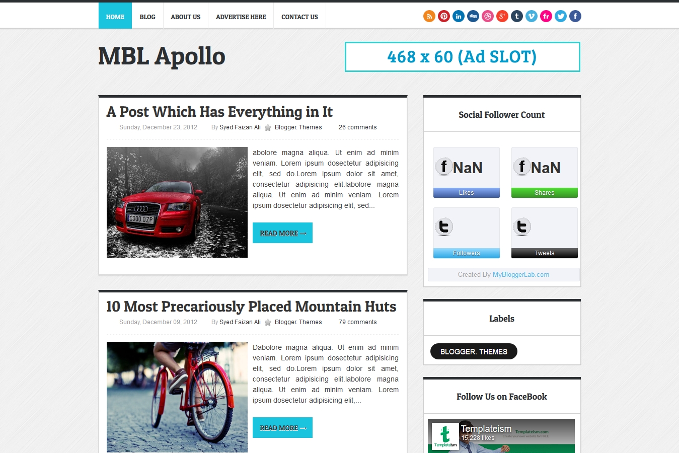 Apollo Blogger Template