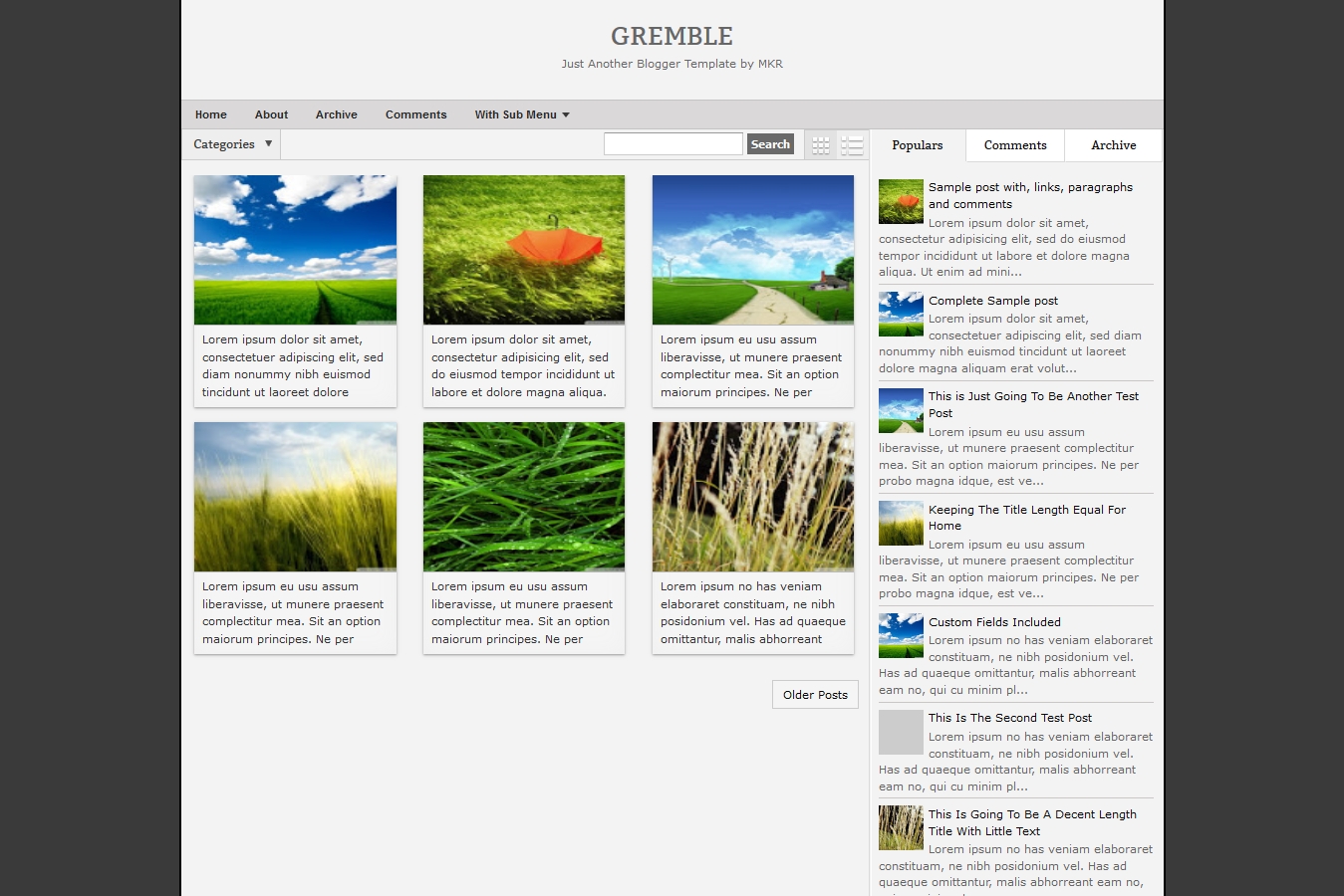 Gremble Blogger Template