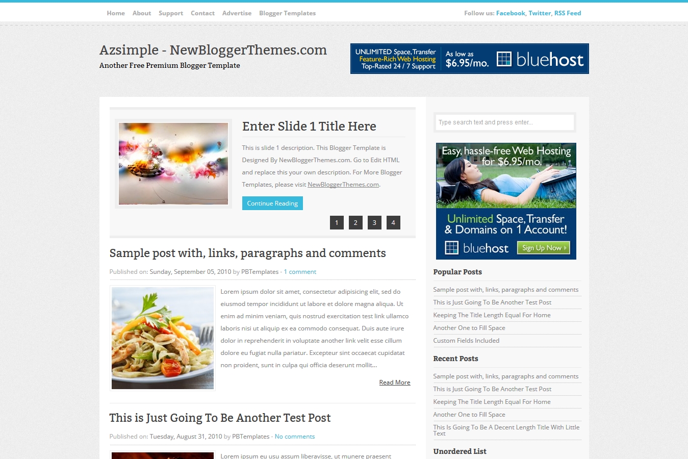 Azsimple Blogger Template
