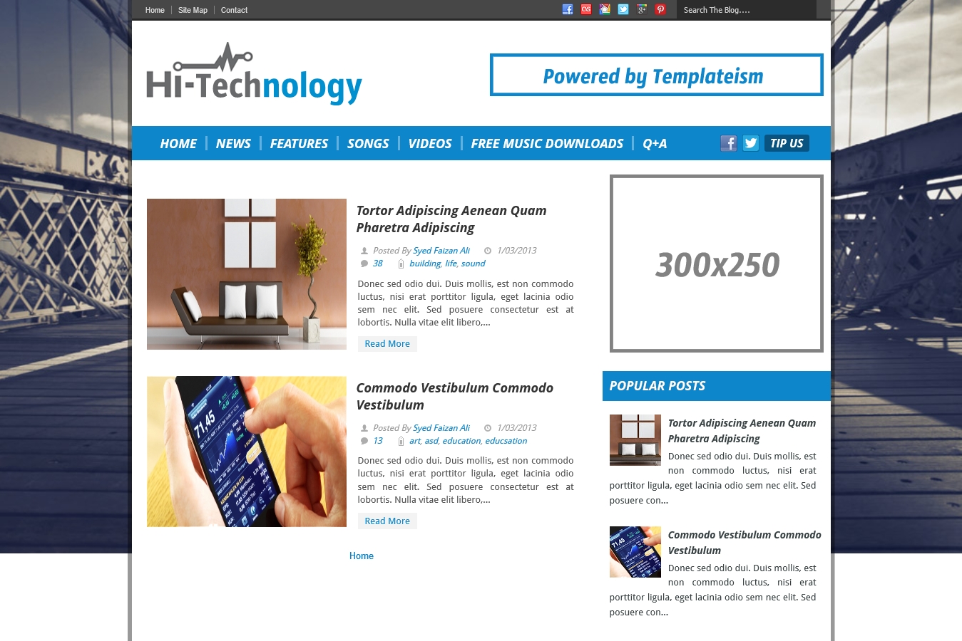 HI-Tech Technology Blogger Template