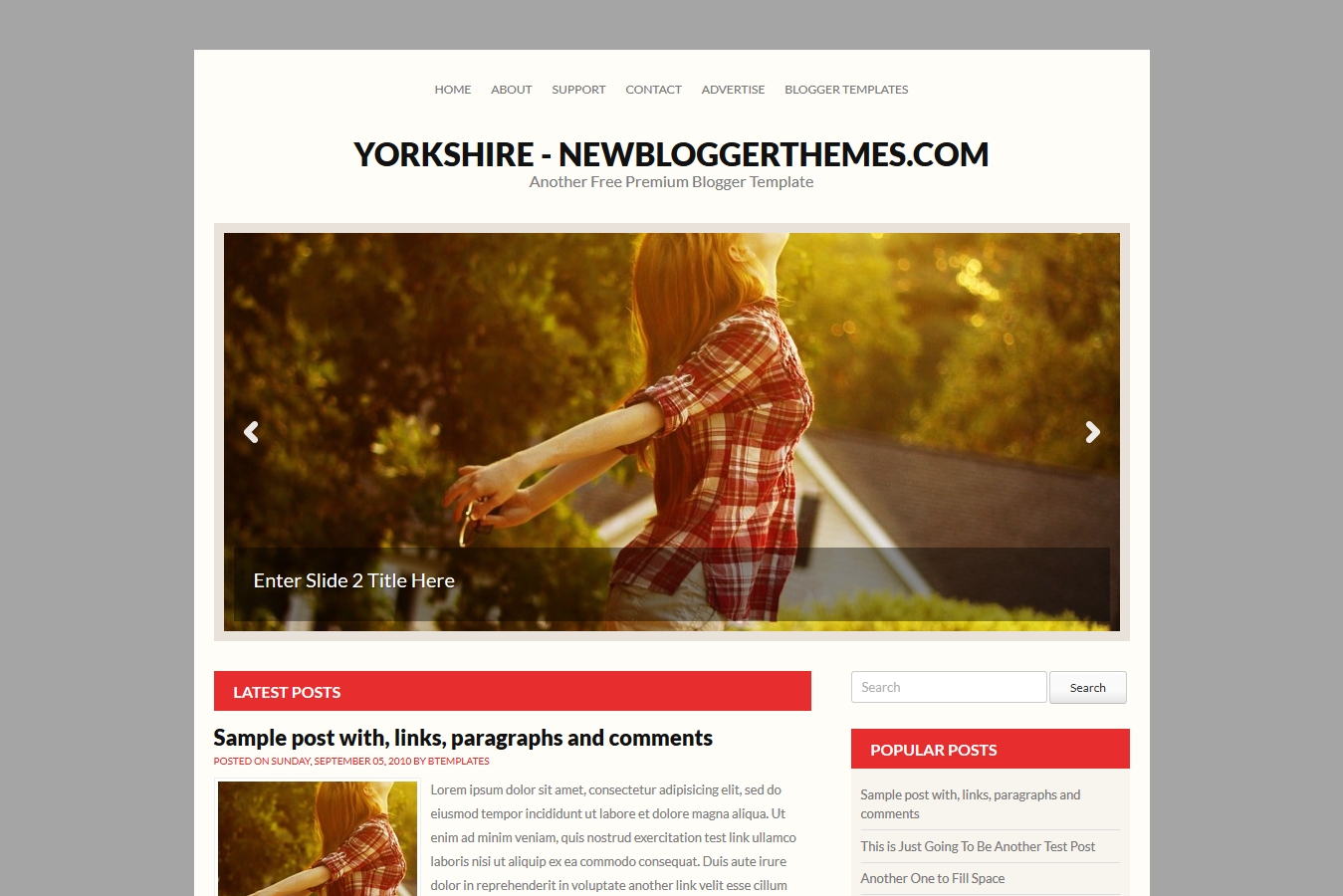 Yorkshire Blogger Template