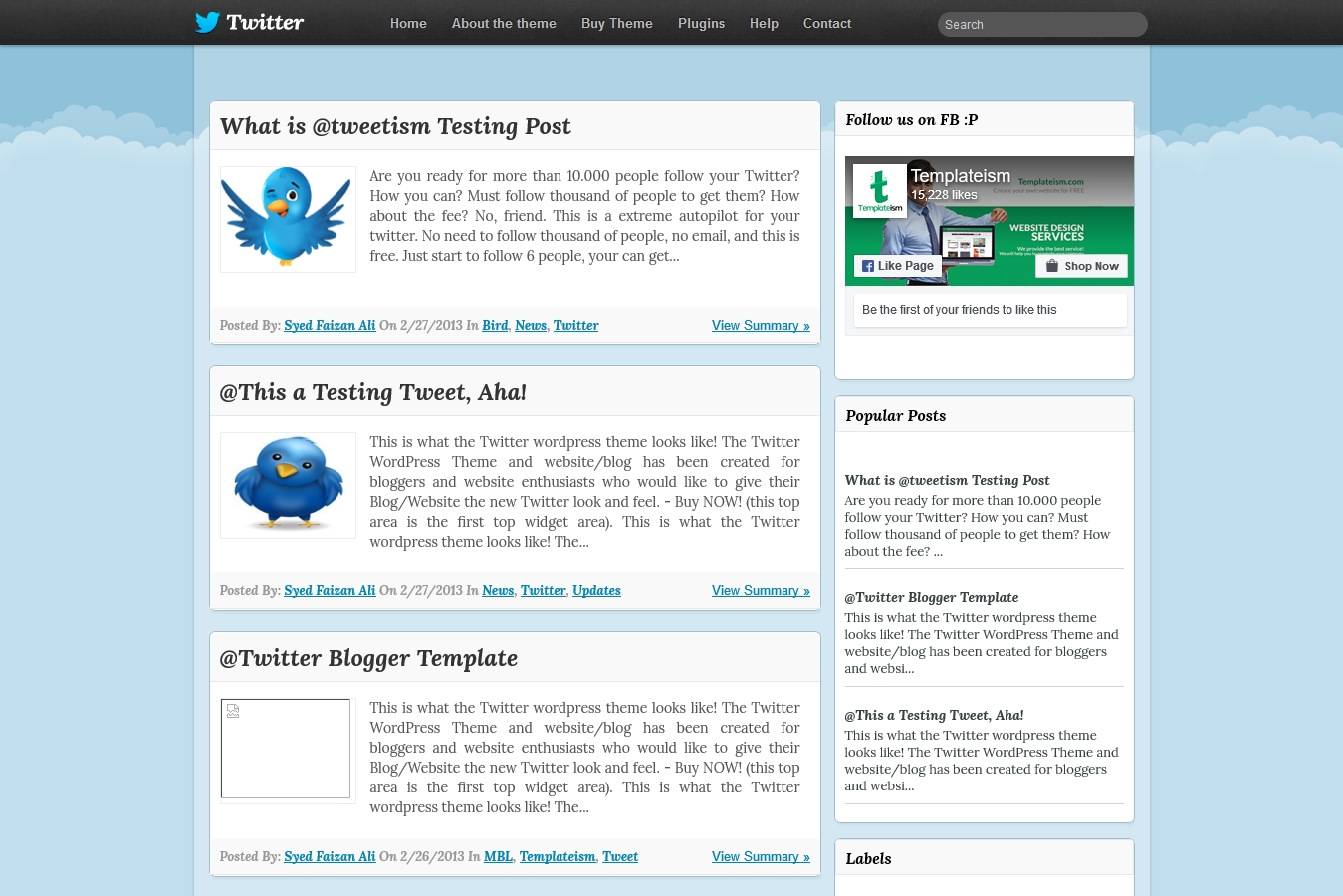 Twitter Blogger Template