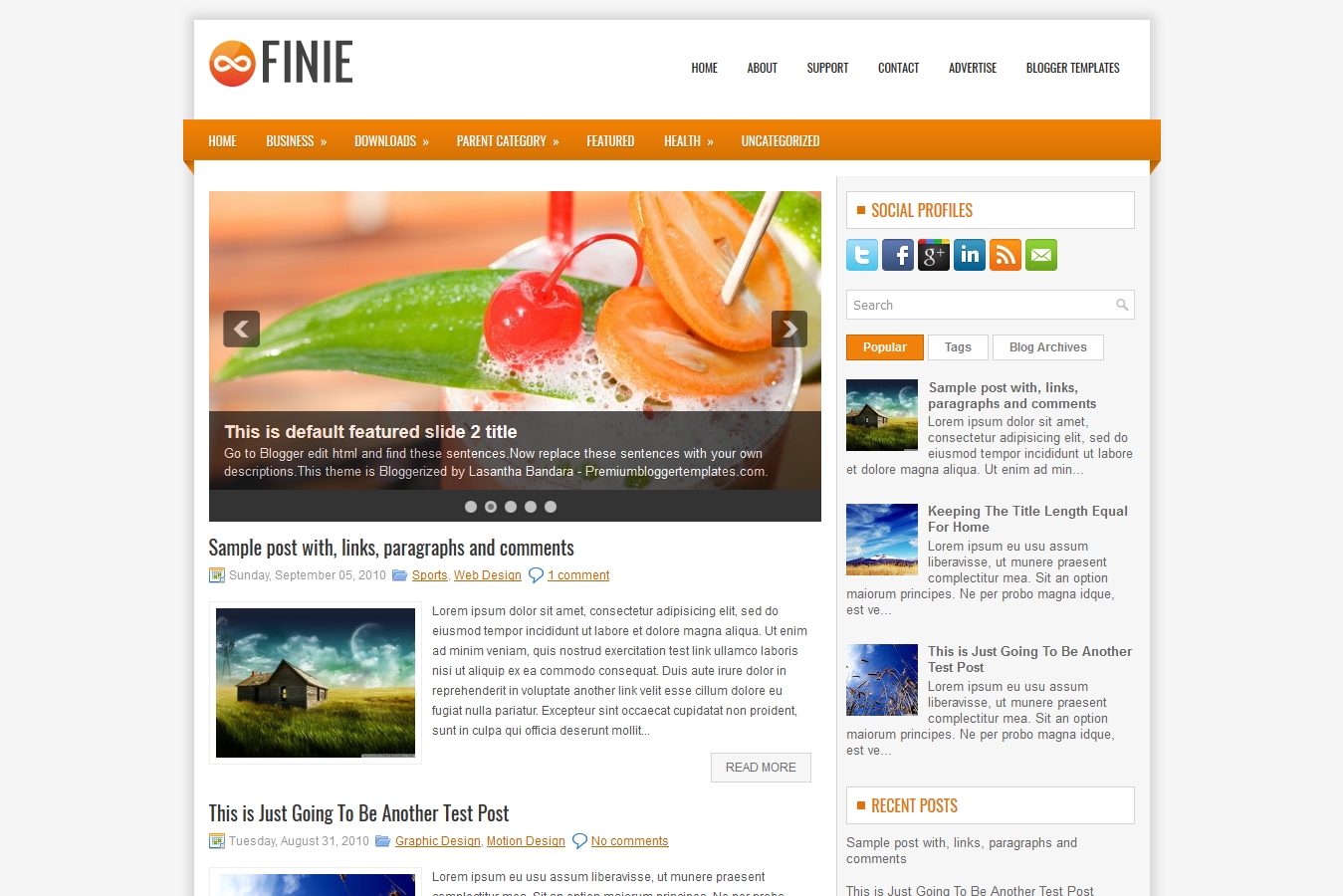 Finie Free Blogger Template