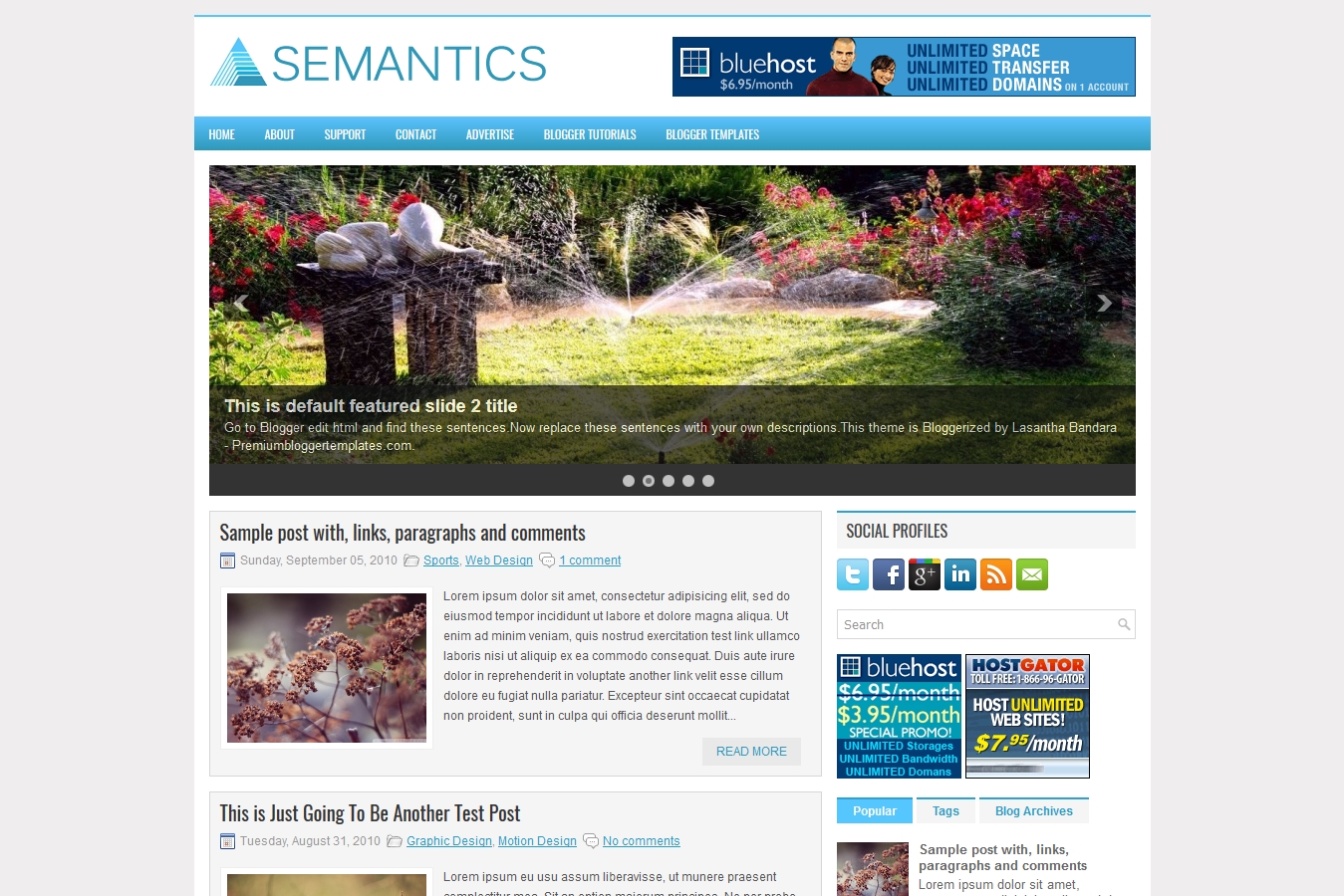 Semantics Blogger Template