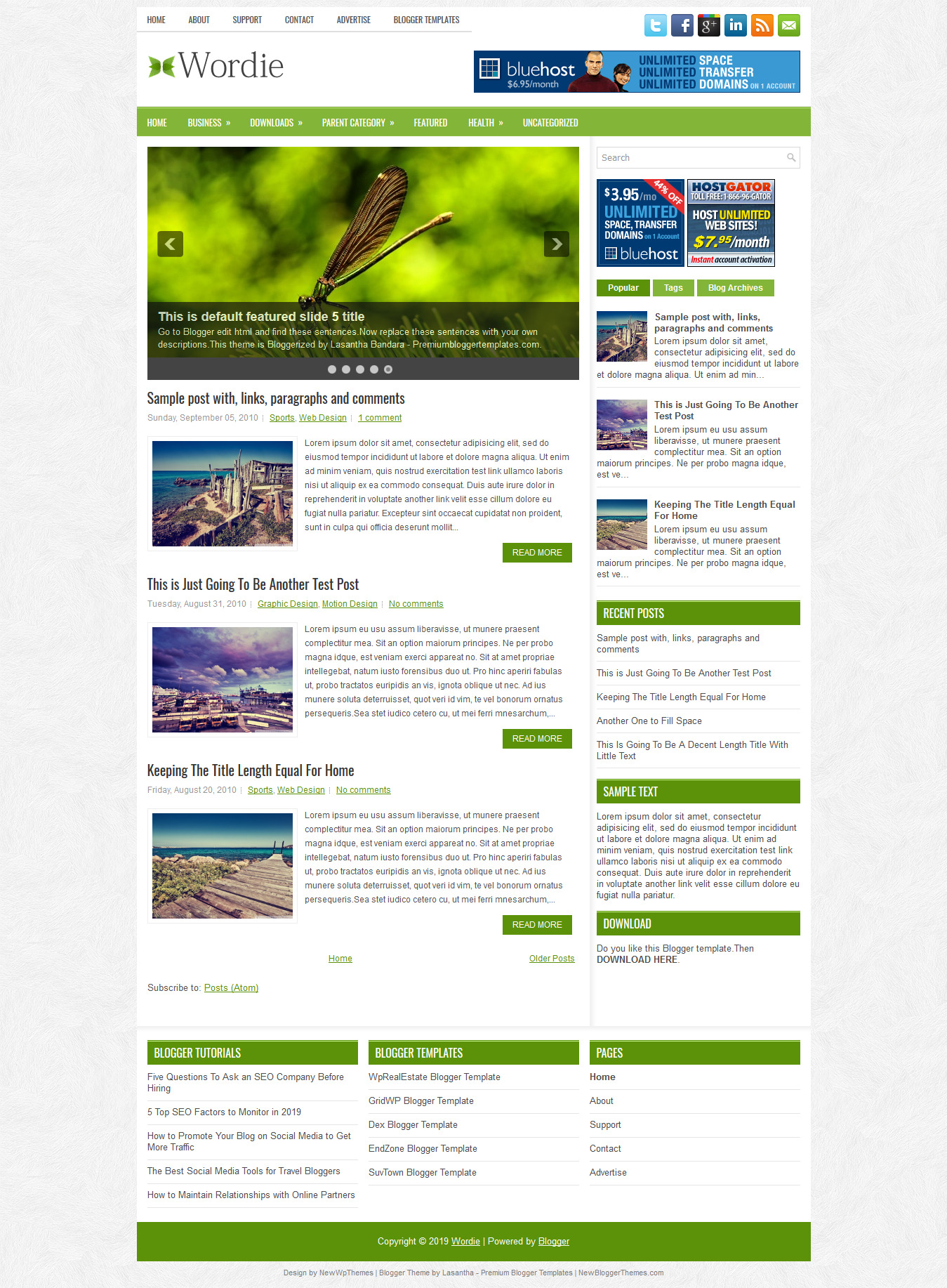 Wordie Blogger Template Free Download FreeBloggerTemplates