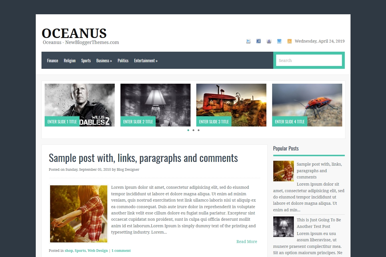 Oceanus Blogger Template