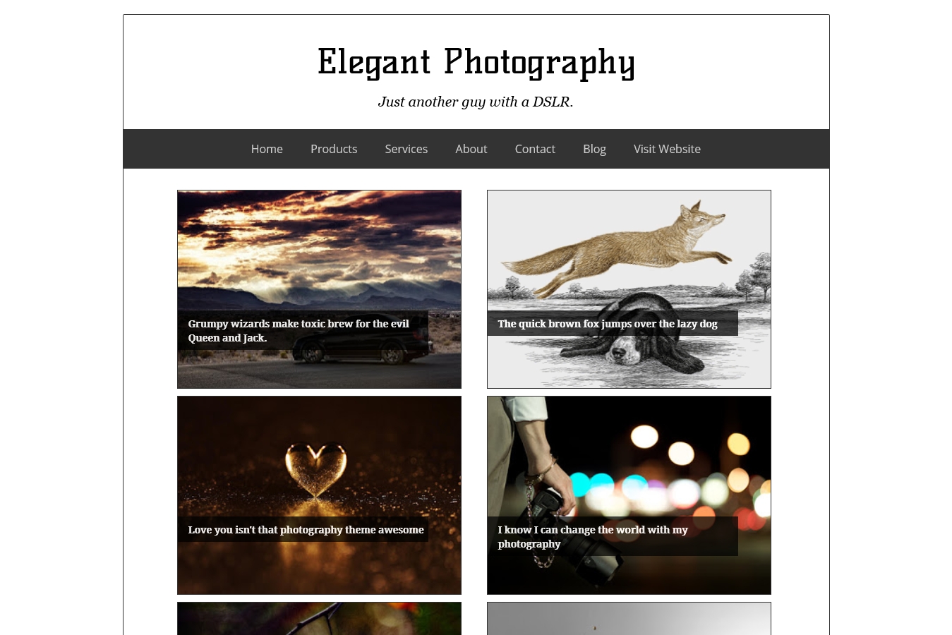 Elegant Photography Blogger Template