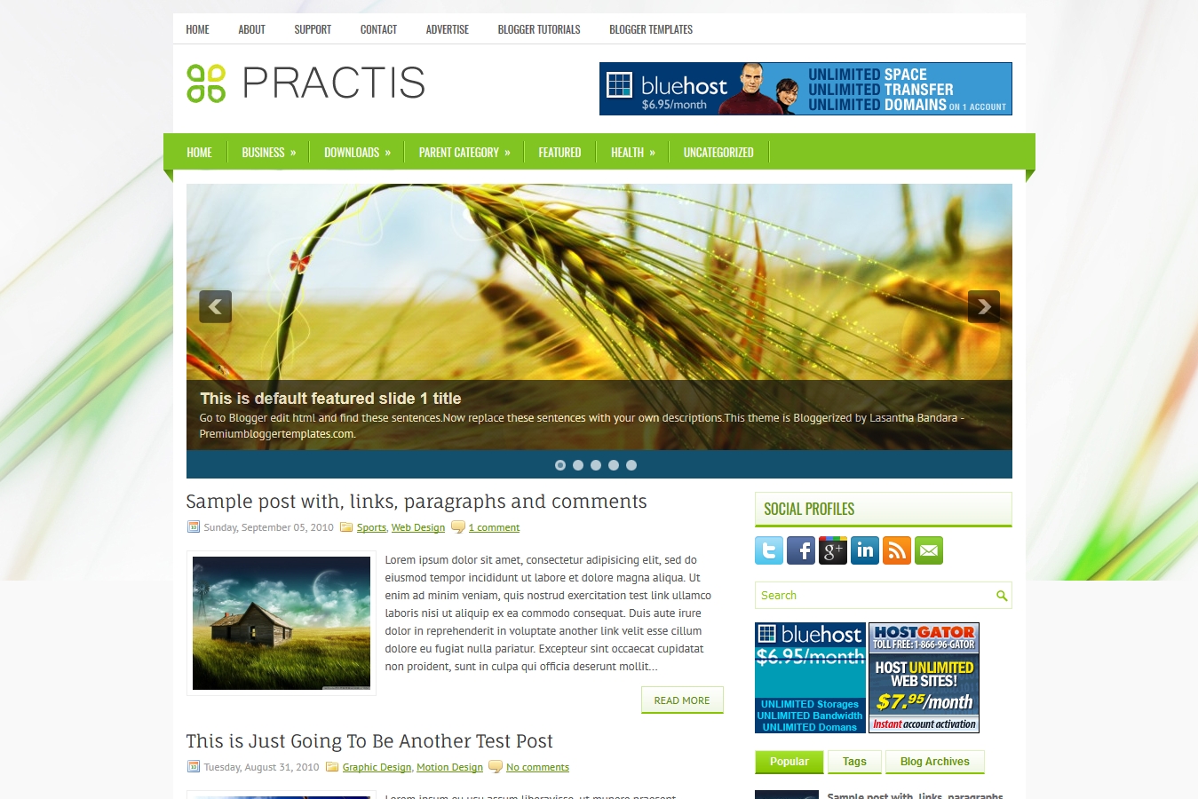 Practis Blogger Template