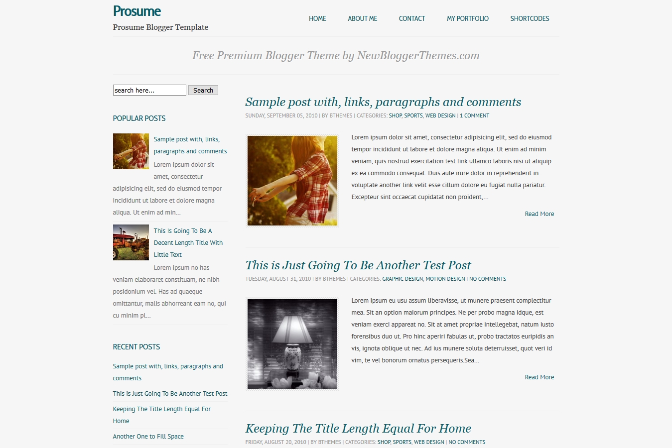 Prosume Blogger Template