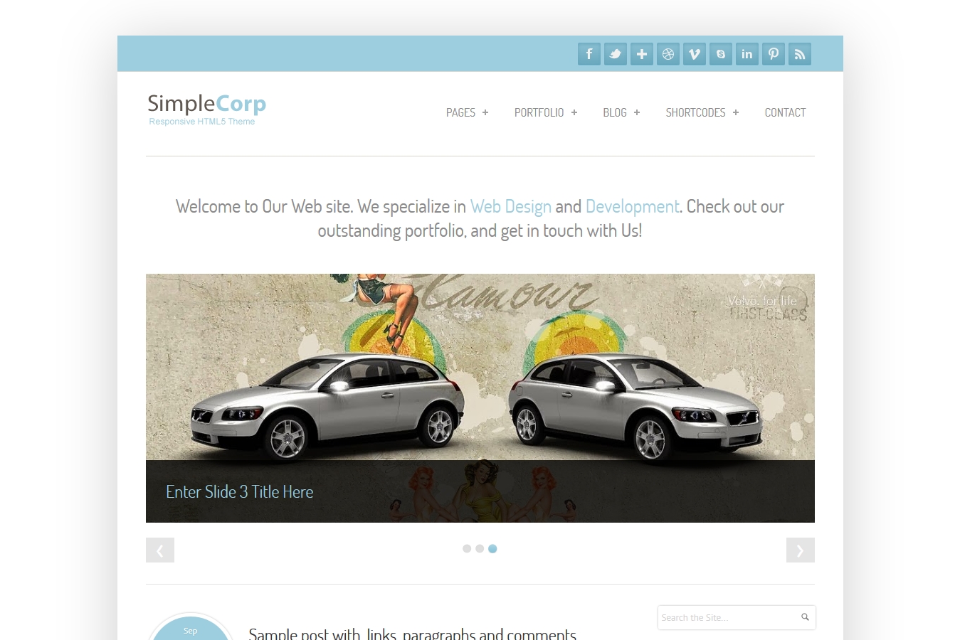SimpleCorp Blogger Template