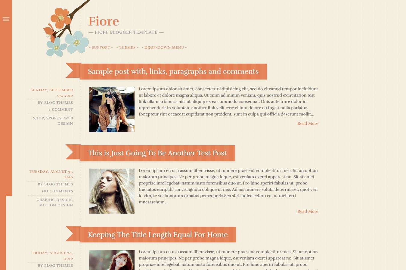Fiore Blogger Template