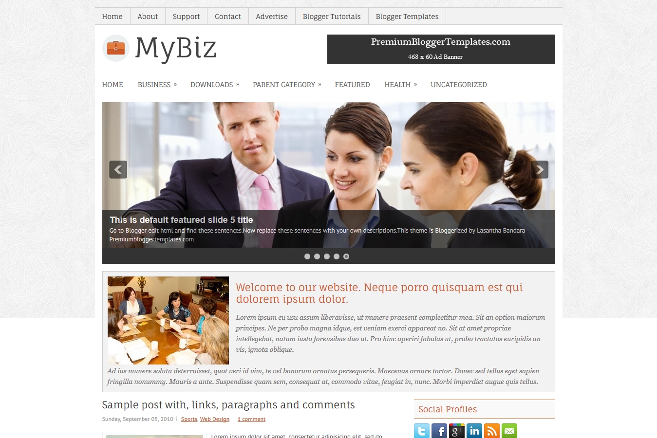 MyBiz Blogger Template