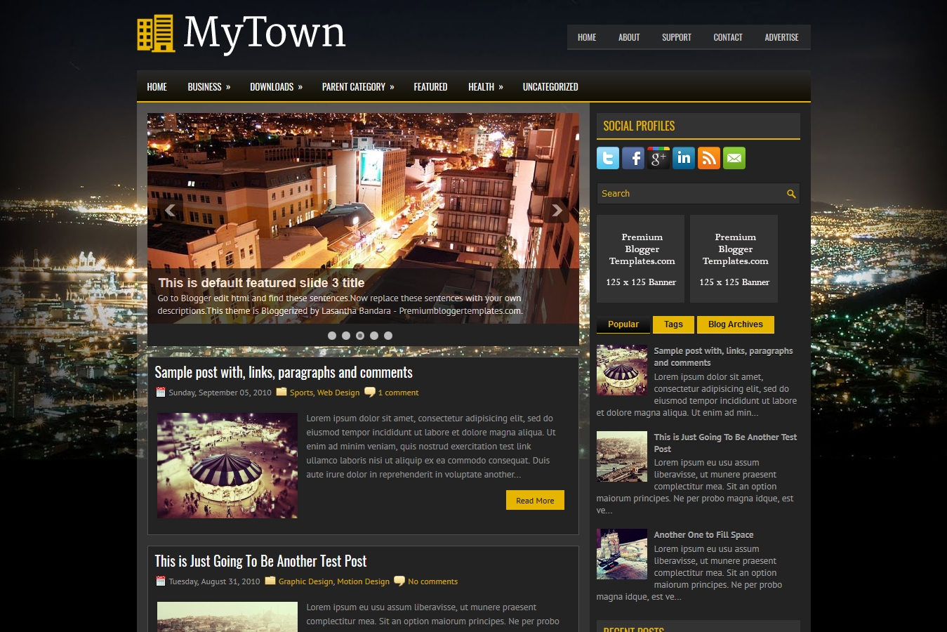 MyTown Blogger Template