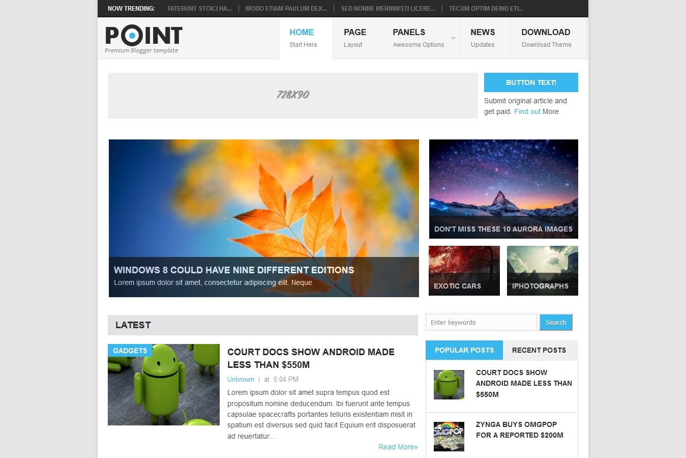 Point Blogger Template