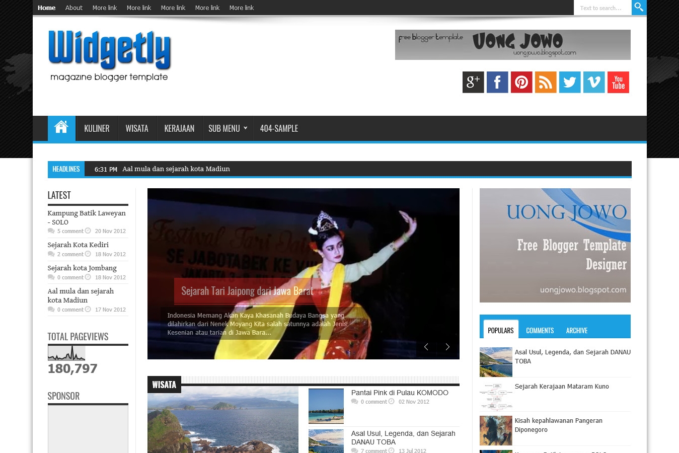 Widgetly Responsive Blogger Template