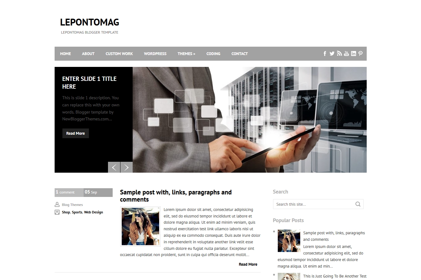 LepontoMag Blogger Template