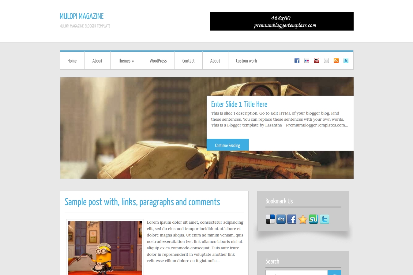 Mulopi Magazine Blogger Template
