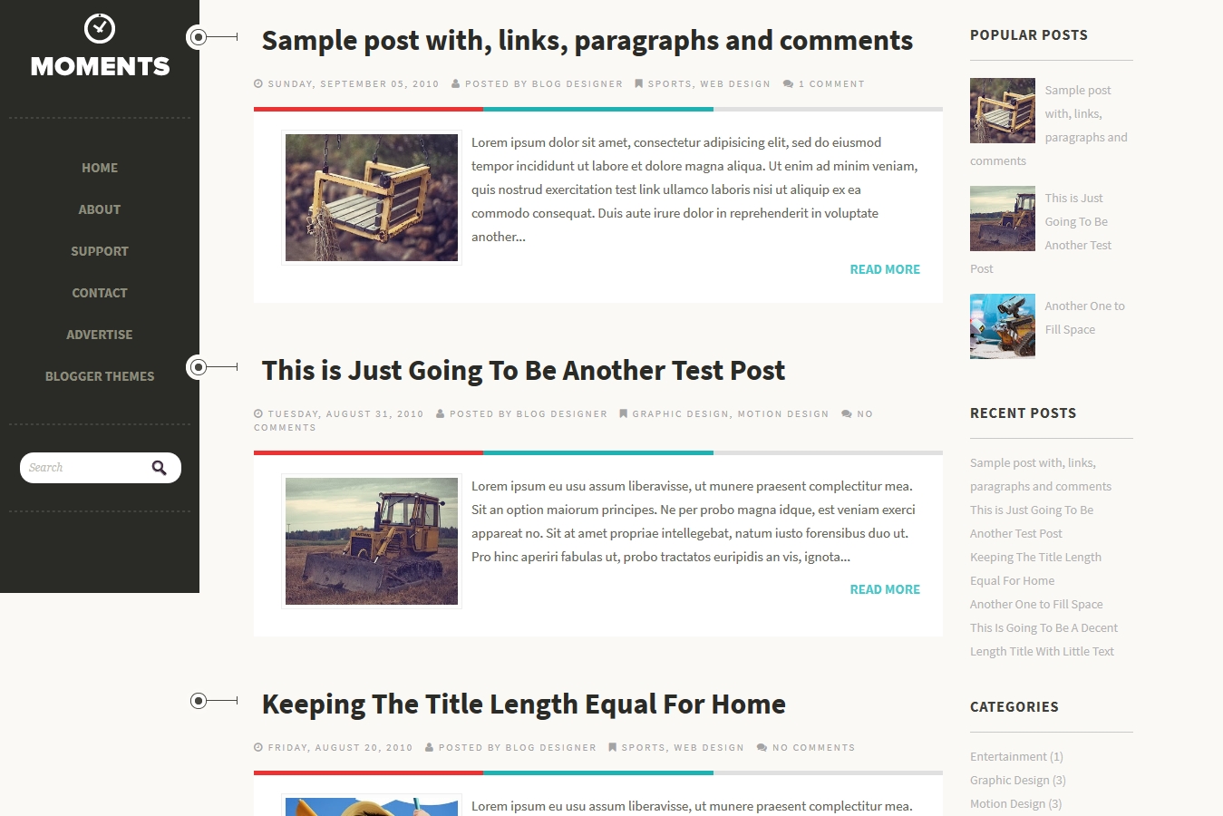 Moments Blogger Template
