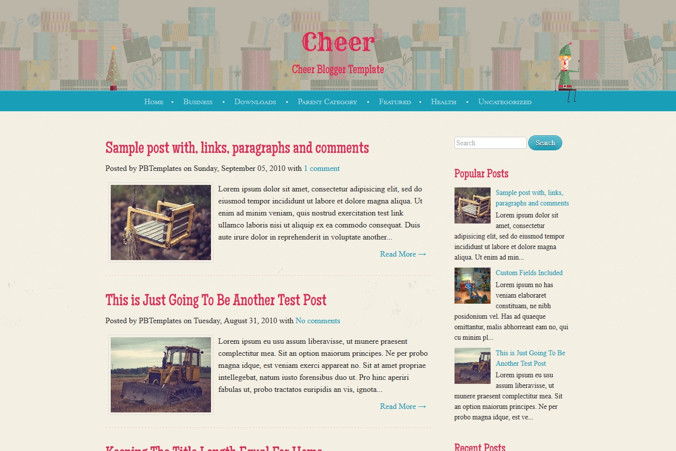 Cheer Blogger Template