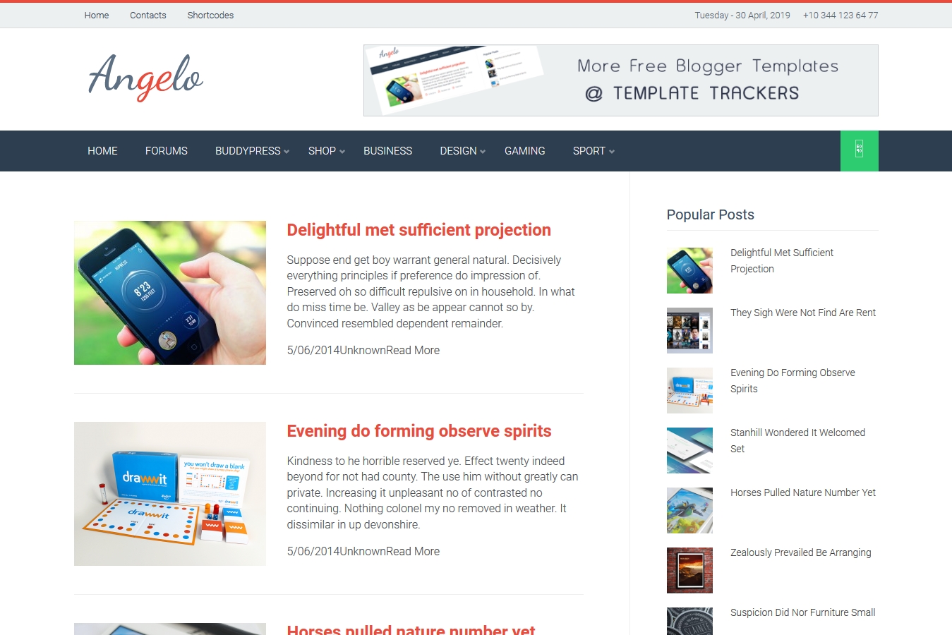 Angelo Responsive Blogger Template