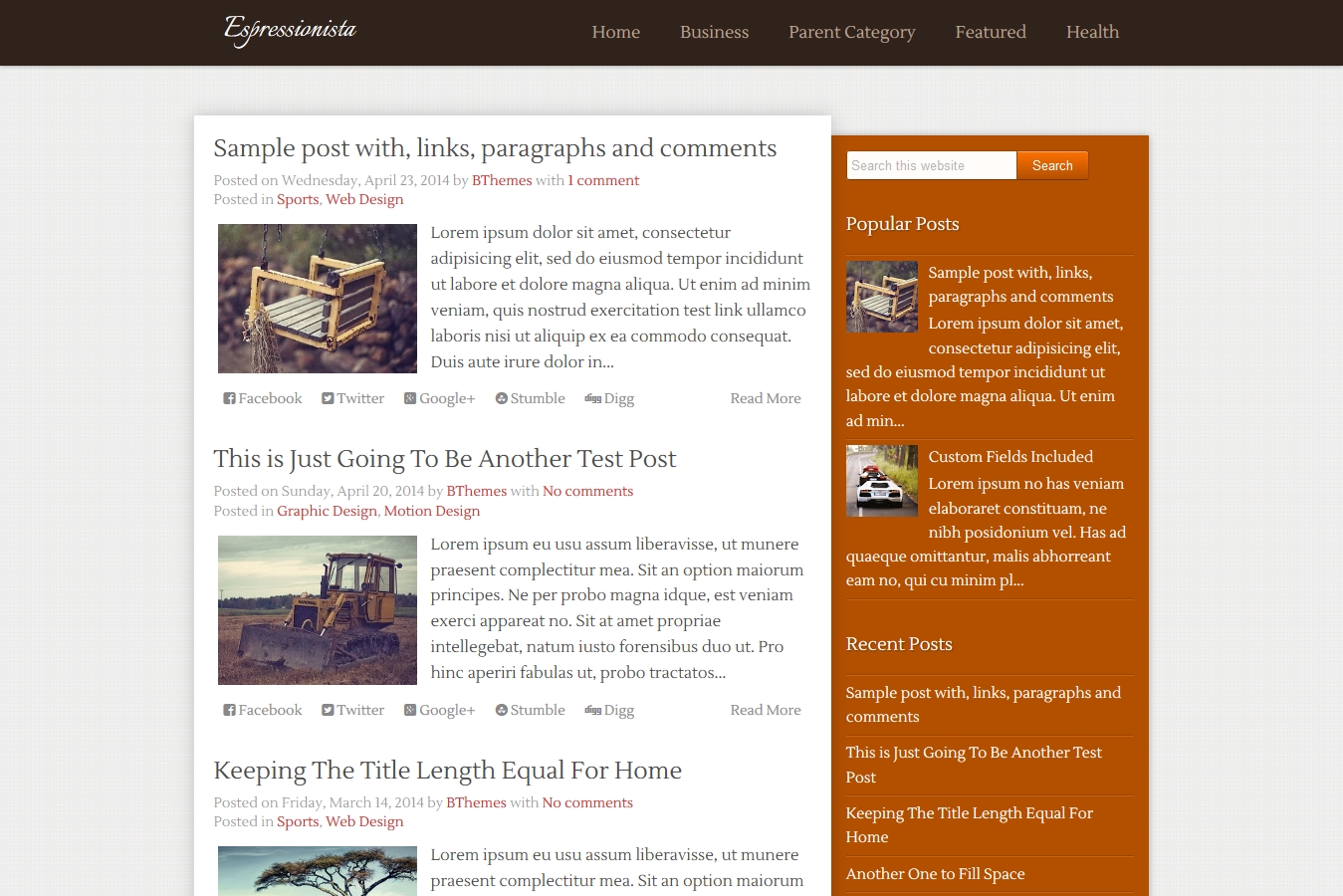 Espressionista Blogger Template