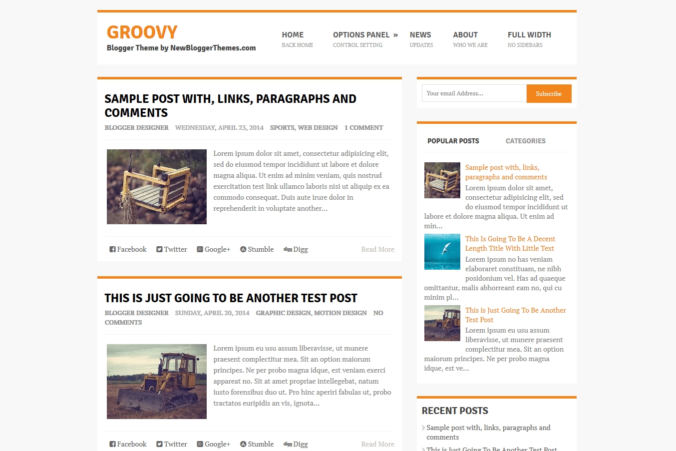Groovy Blogger Template