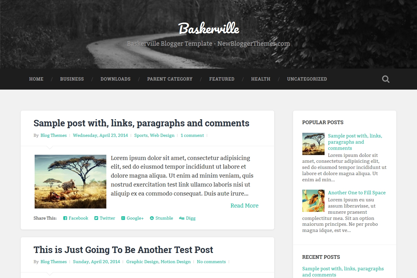 Baskerville Blogger Template