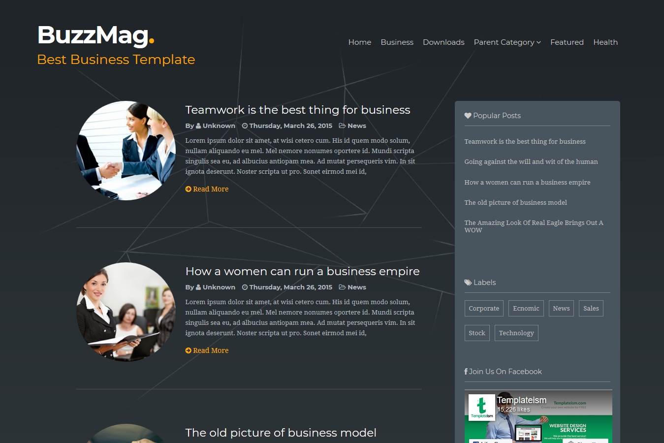 BuzzMag Responsive Blogger Template