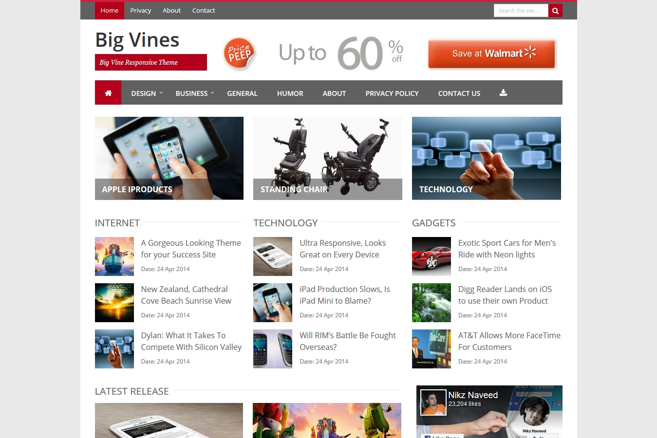 Big Vines Blogger Template