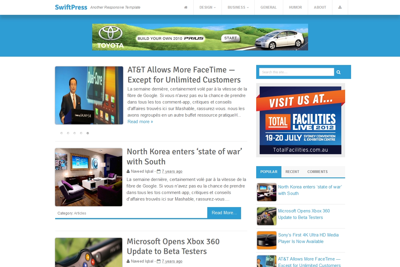 Swift Press Blogger Template