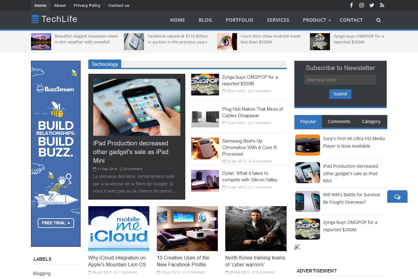 TechLife Magazine Blogger Template