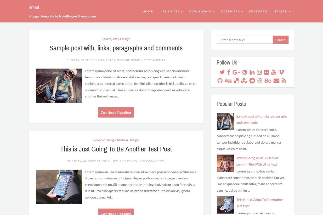 Brood Blogger Template