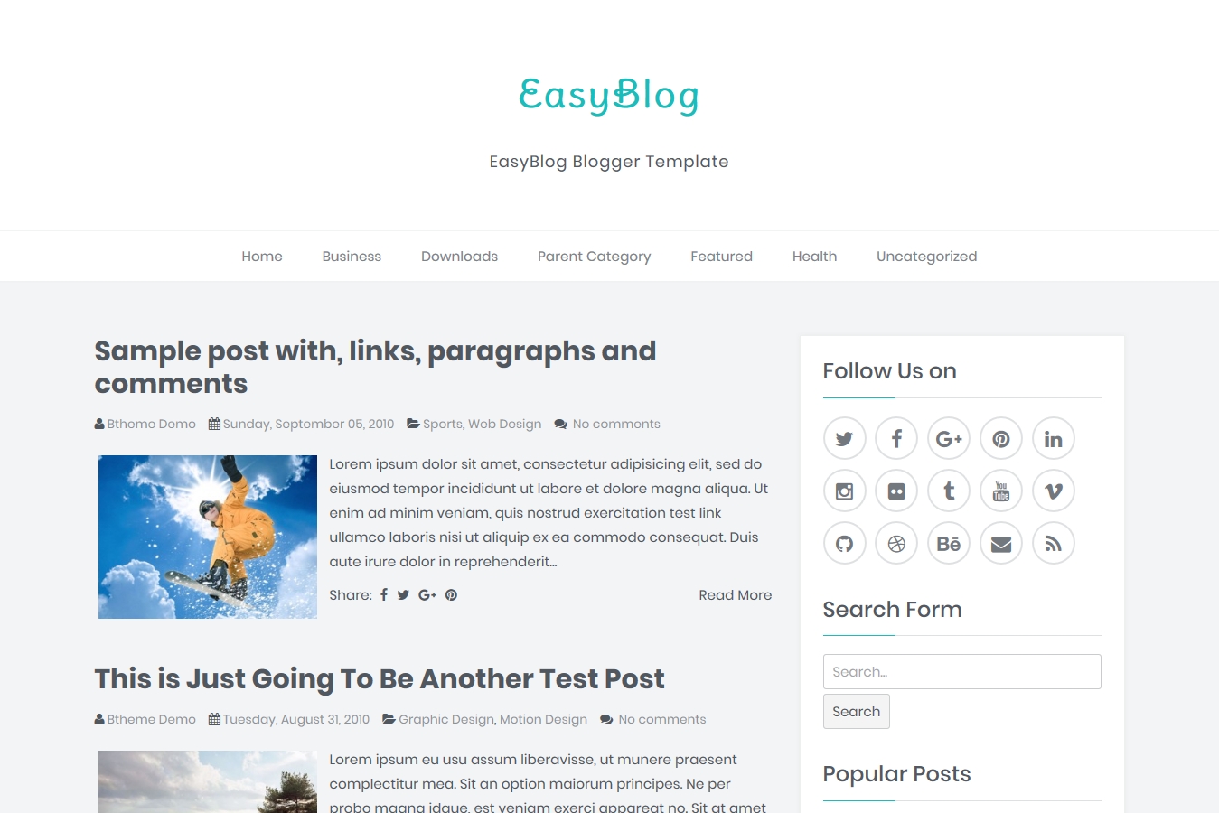 EasyBlog Blogger Template