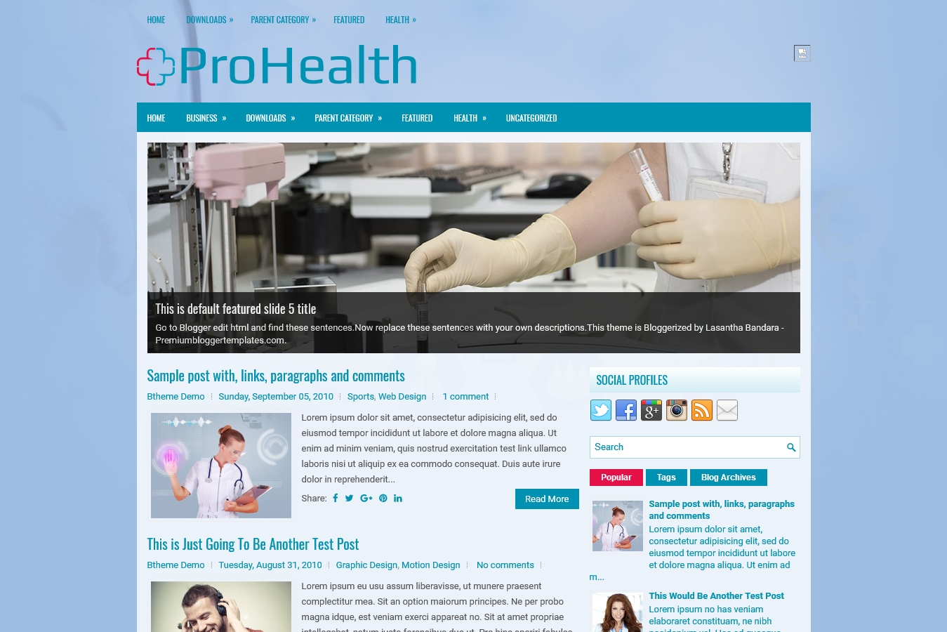 ProHealth Bogger Template