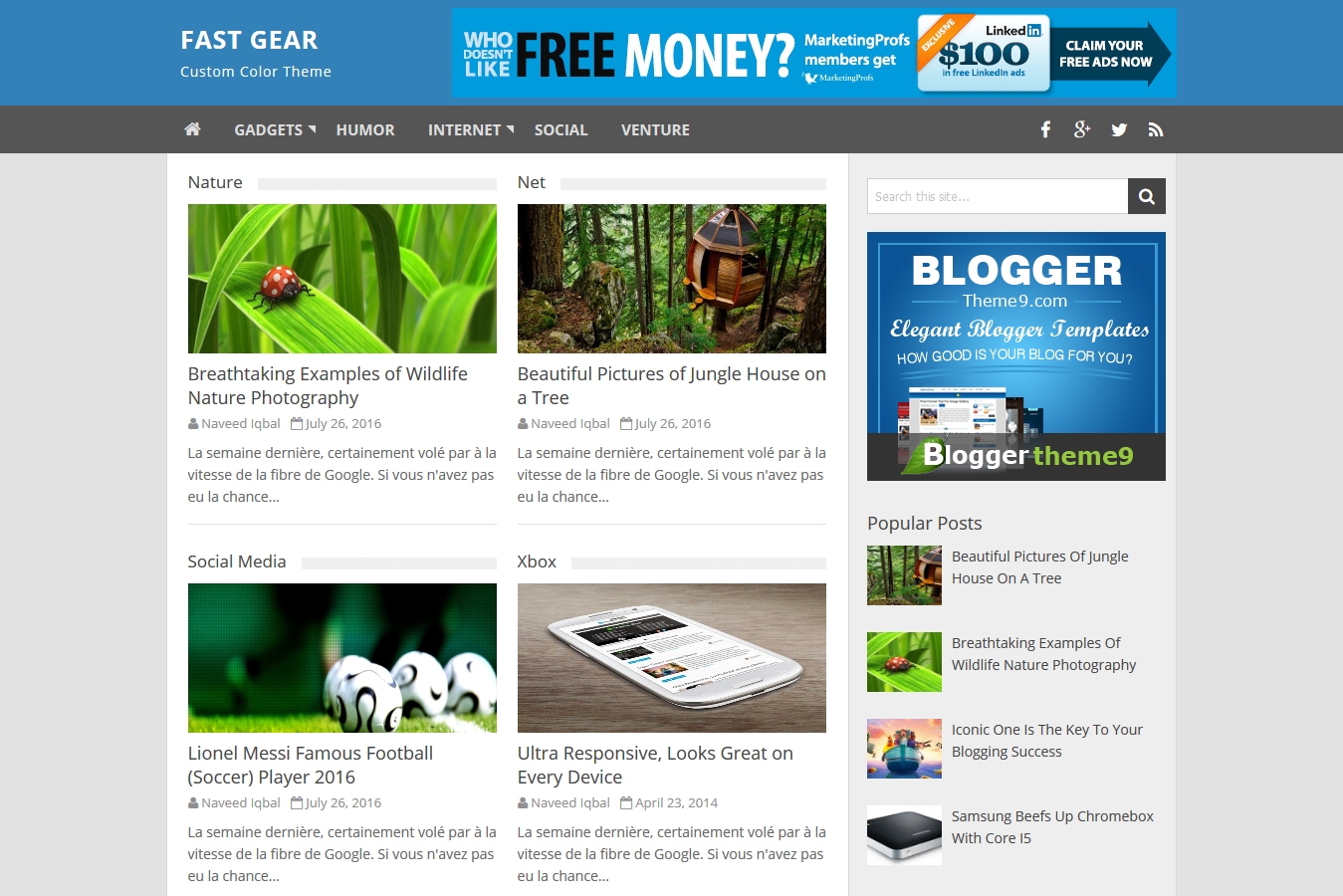 FastGear Blogger Template