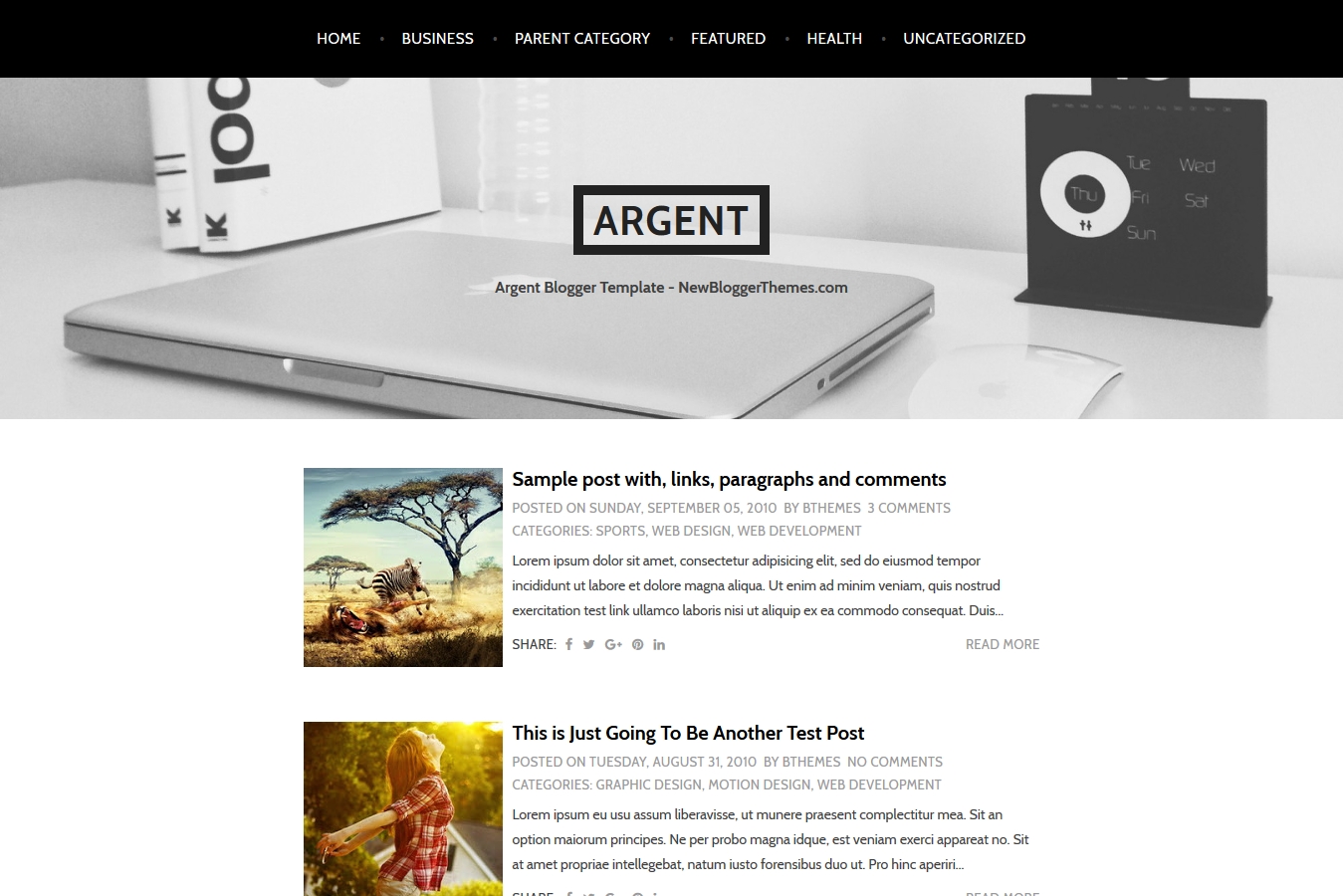 Argent Blogger Template
