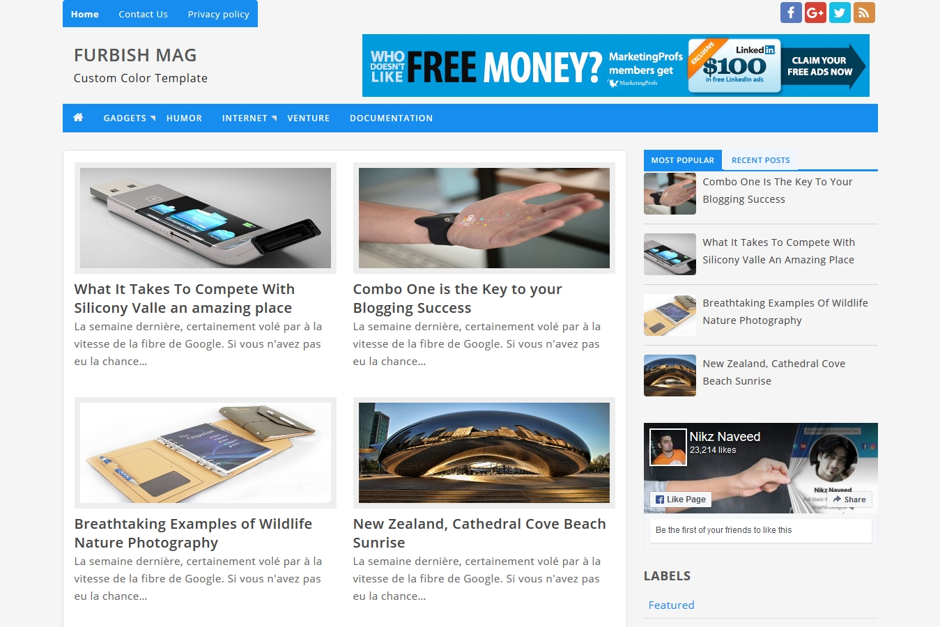 FurbishMag Magazine Blogger Template