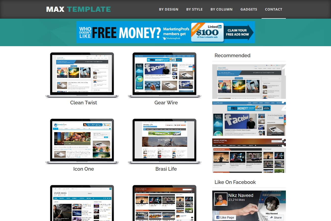 Max Template Blogger Template