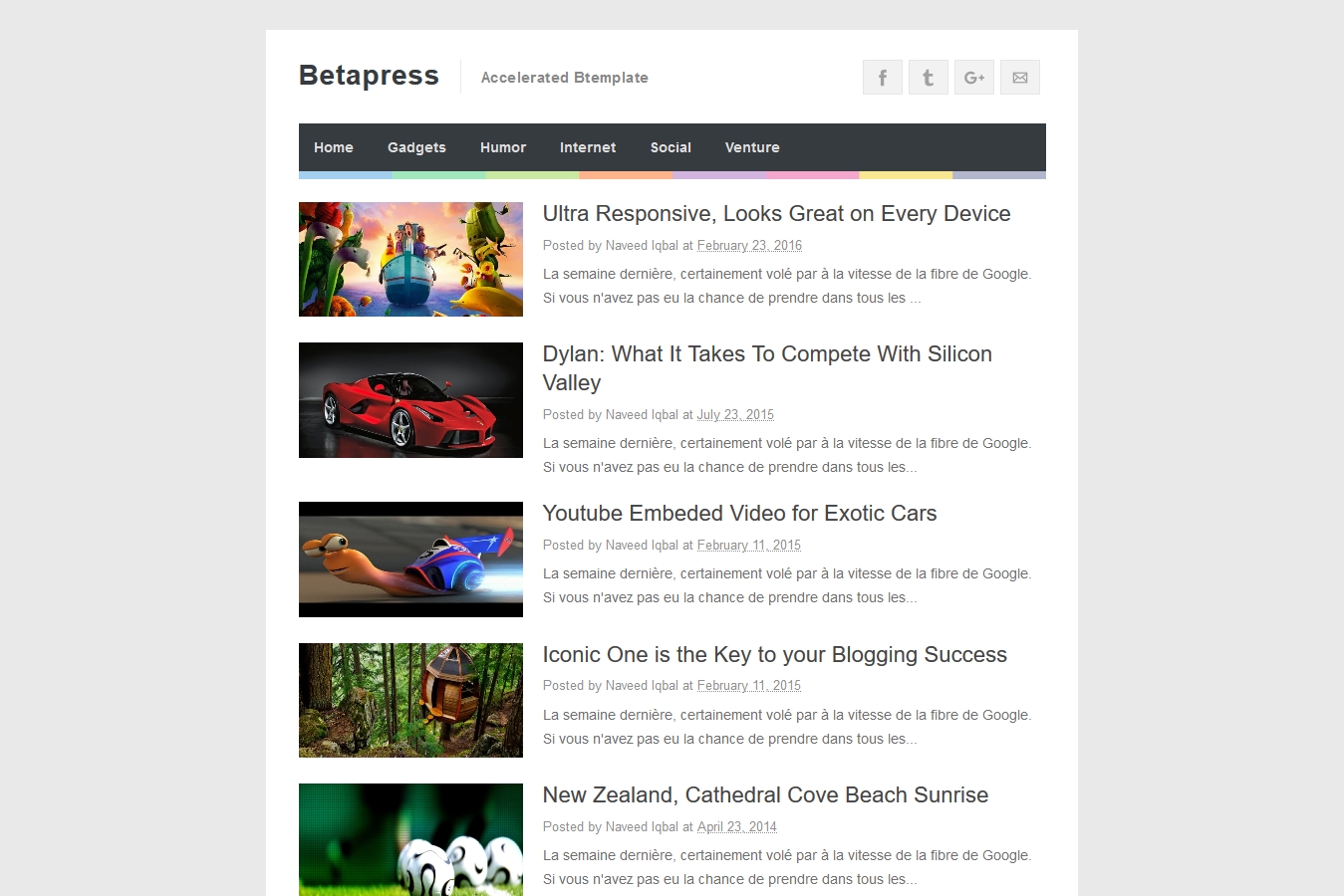 Betapress AMP Blogger Template