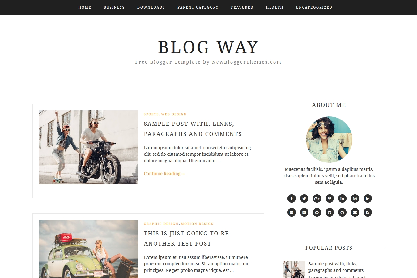 Blog Way Blogger Template