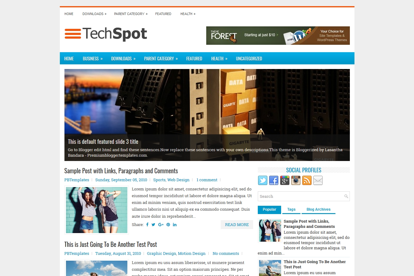 TechSpot Blogger Template