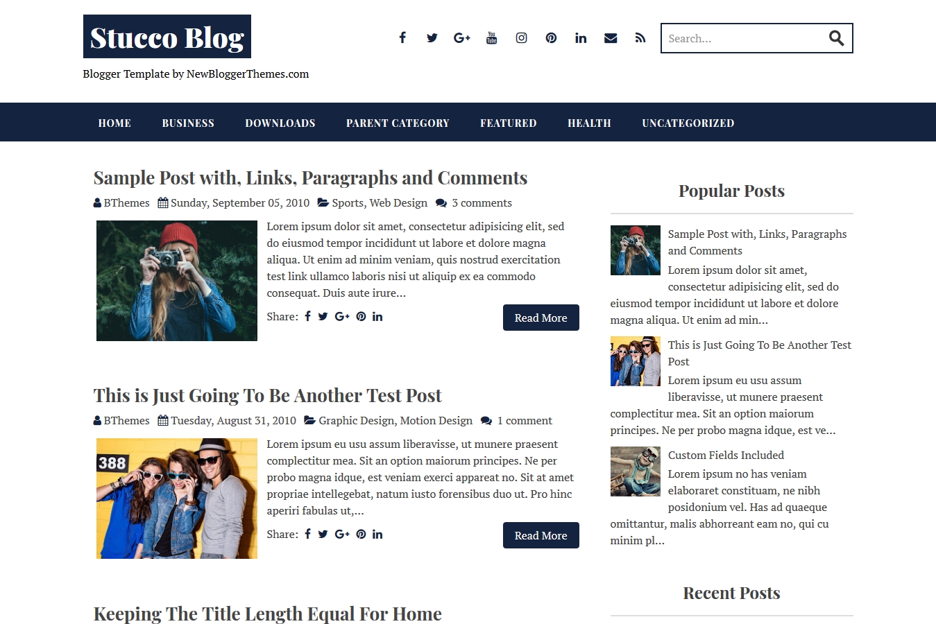 Stucco Blogger Template