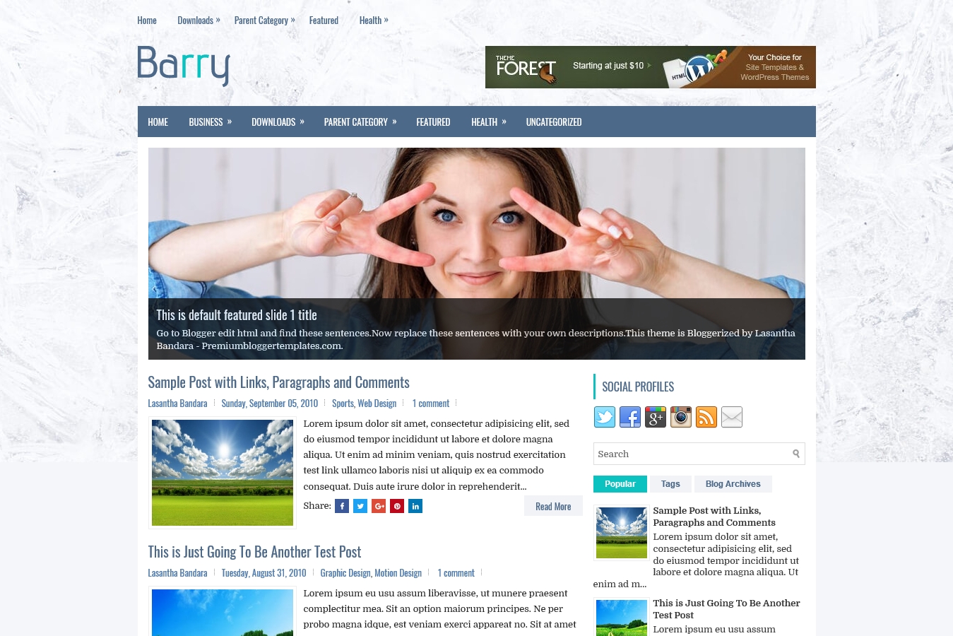 Barry Blogger Template