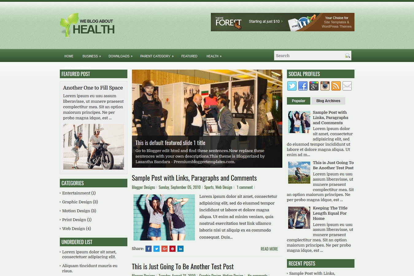 HealthCase Blogger Template