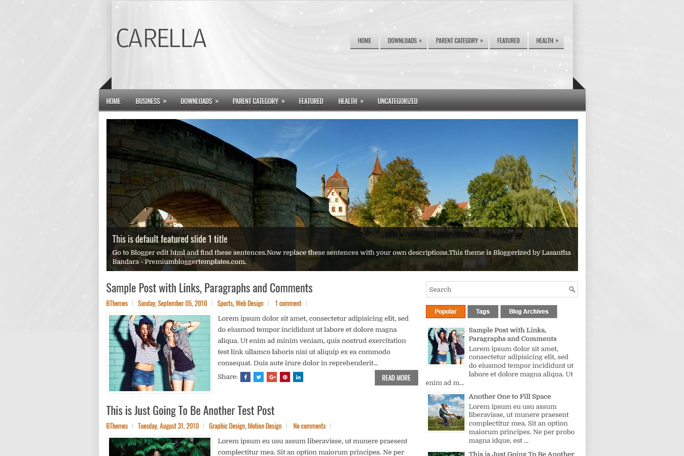 Carella Blogger Template