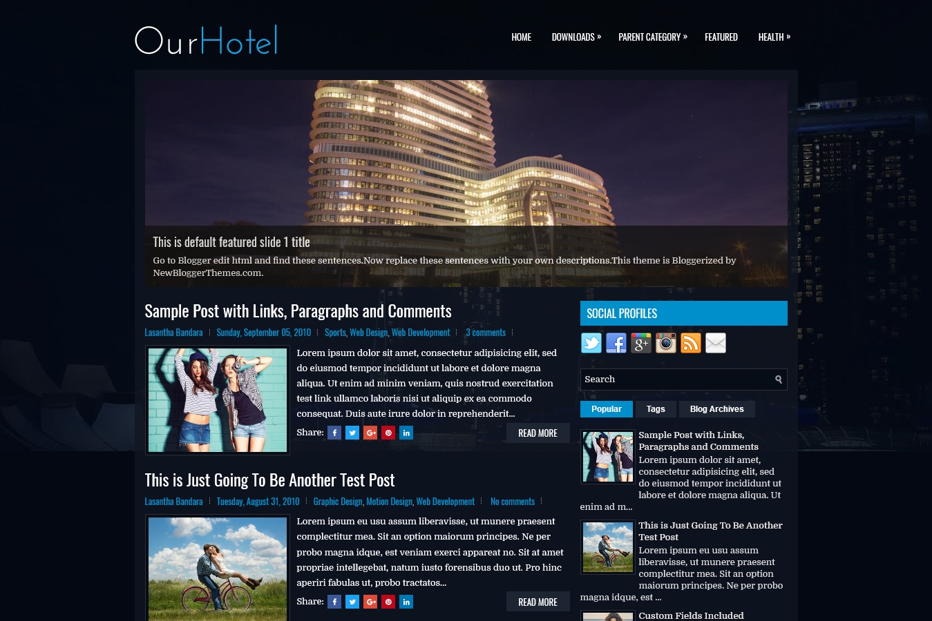 OurHotel Blogger Template