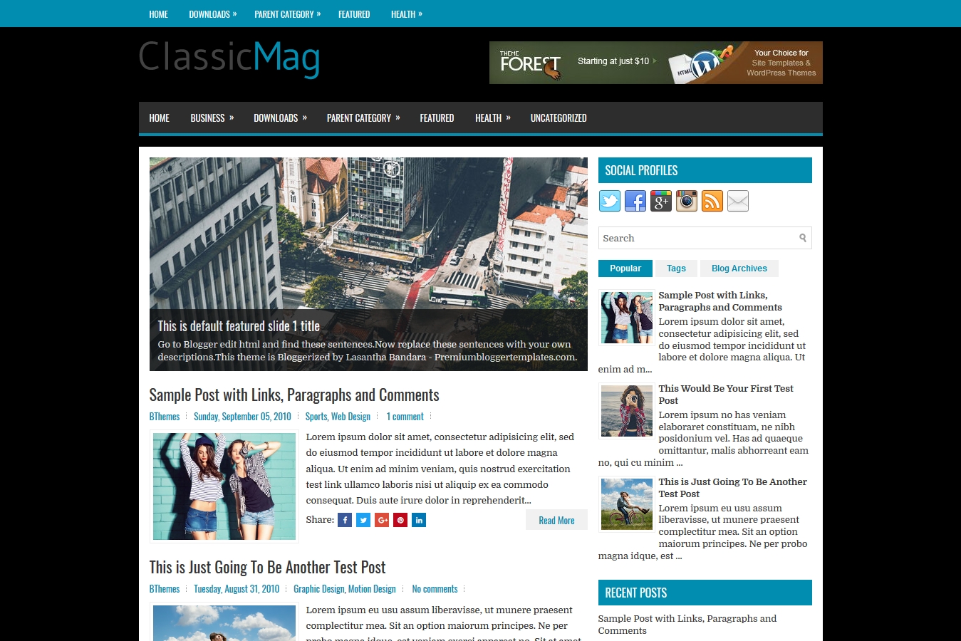 ClassicMag Blogger Template