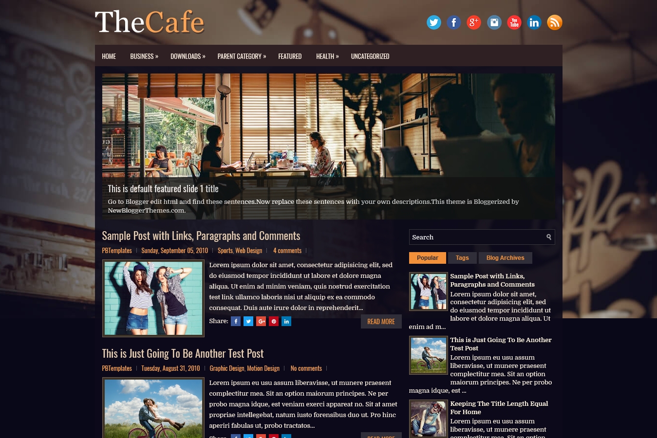 TheCafe Blogger Template