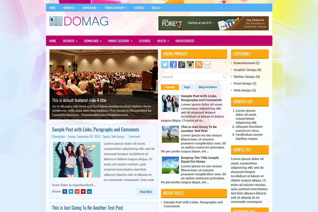 Domag Blogger Template